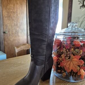 Easy Street Brown Heeled Boots